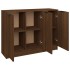 Aparador madera contrachapada color roble marrón 90,5x30x70