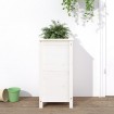 Jardinera madera maciza de pino blanco 40x40x78 cm