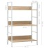 Estantería de 3 niveles madera ingeniería roble 60x27,6x90,5