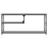 Mueble de TV contrachapada y acero gris Sonoma 103x38x46,5