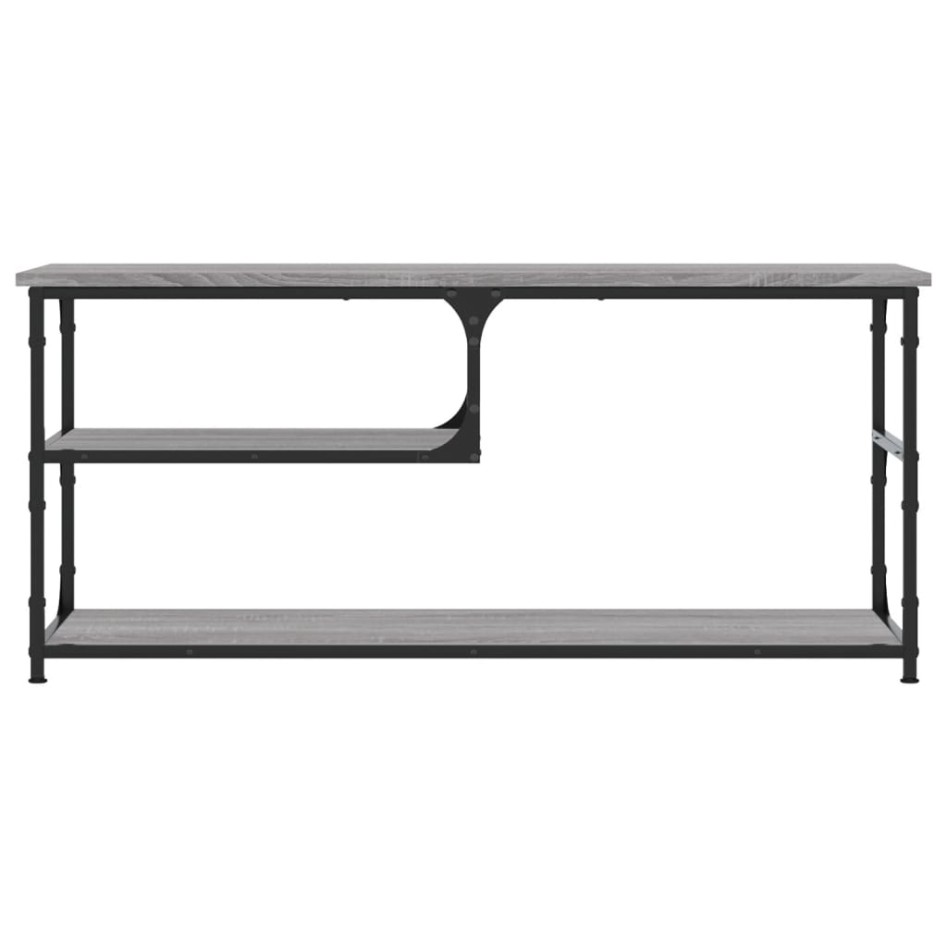 Mueble de TV contrachapada y acero gris Sonoma 103x38x46,5