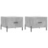 Mesa de centro 2 uds madera ingeniería gris hormigón