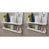 Estantes de pared 4 unidades blanco 100