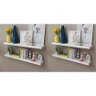 Estantes de pared 4 unidades blanco 100 cm