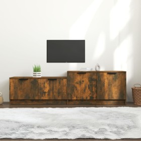 Mueble para TV madera contrachapada roble ahumado