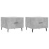 Mesa de centro 2 uds madera ingeniería gris hormigón