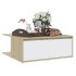 Mesa de centro madera contrachapada blanco y roble 80x80x31