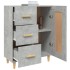 Aparador de madera contrachapada gris hormigón 69,5x34x90