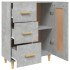 Aparador de madera contrachapada gris hormigón 69,5x34x90