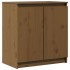 Armario auxiliar madera maciza de pino marrón miel 60x36x65