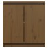 Armario auxiliar madera maciza de pino marrón miel 60x36x65