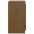 Armario auxiliar madera maciza de pino marrón miel 60x36x65