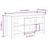 Mueble de TV de madera maciza de pino 103x36,5x52
