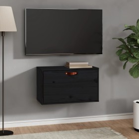 Armario de pared de madera maciza de pino negro 60x30x35
