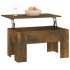 Mesa de centro madera de ingeniería roble ahumado 79x49x41