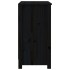 Estantería madera maciza de pino negra 80x35x68