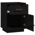 Mesitas de noche 2 uds madera maciza de pino negro 40x34x55