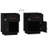 Mesitas de noche 2 uds madera maciza de pino negro 40x34x55