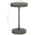 Mesa de jardín de ratán sintético gris 60,5x106