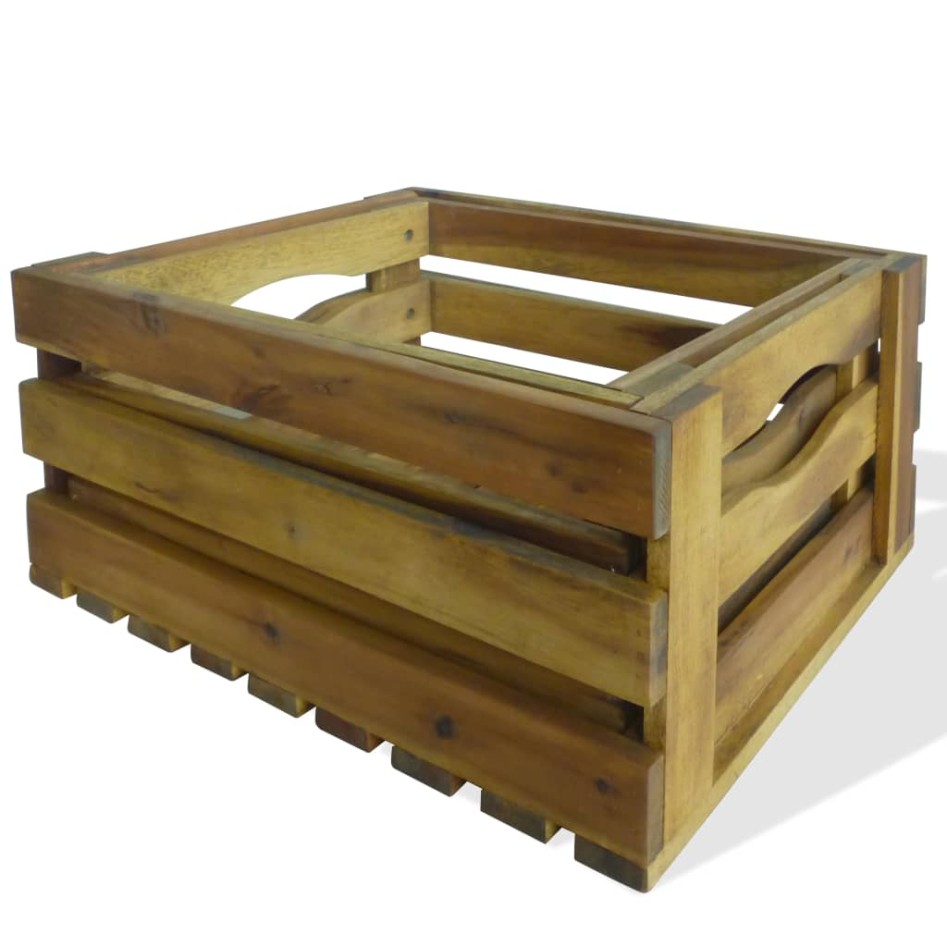 Caja de manzanas de jardín para plantar de madera de