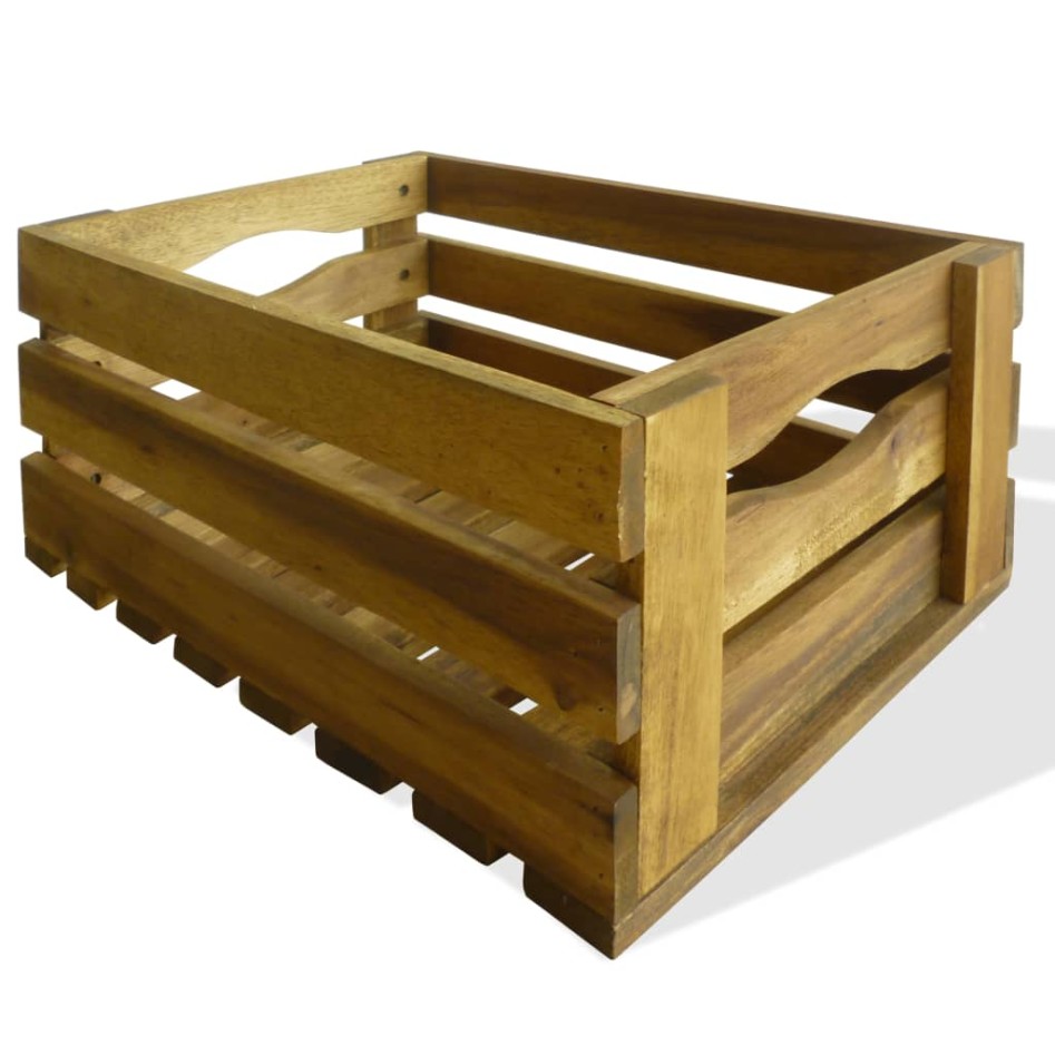 Caja de manzanas de jardín para plantar de madera de