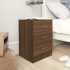 Mesita de noche madera contrachapada marrón roble 38x35x56
