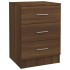 Mesita de noche madera contrachapada marrón roble 38x35x56