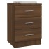 Mesita de noche madera contrachapada marrón roble 38x35x56