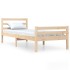 Estructura de cama sin colchón madera maciza 90x200