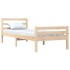 Estructura de cama sin colchón madera maciza 90x200