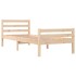 Estructura de cama sin colchón madera maciza 90x200