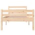 Estructura de cama sin colchón madera maciza 90x200