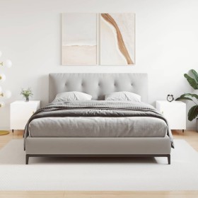 Mesitas noche 2 uds madera ingeniería blanco brillo 40x40x50