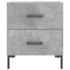 Mesita noche 2 uds madera ingeniería gris hormigón