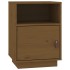 Mesita de noche madera maciza de pino marrón miel 40x34x55
