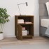 Mesita de noche madera maciza de pino marrón miel 40x34x55