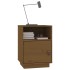 Mesita de noche madera maciza de pino marrón miel 40x34x55