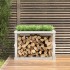 Soporte para leña de exterior madera pino blanco 108x52x74