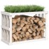 Soporte para leña de exterior madera pino blanco 108x52x74