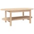 Mesa de centro de madera maciza de pino 110x55x45