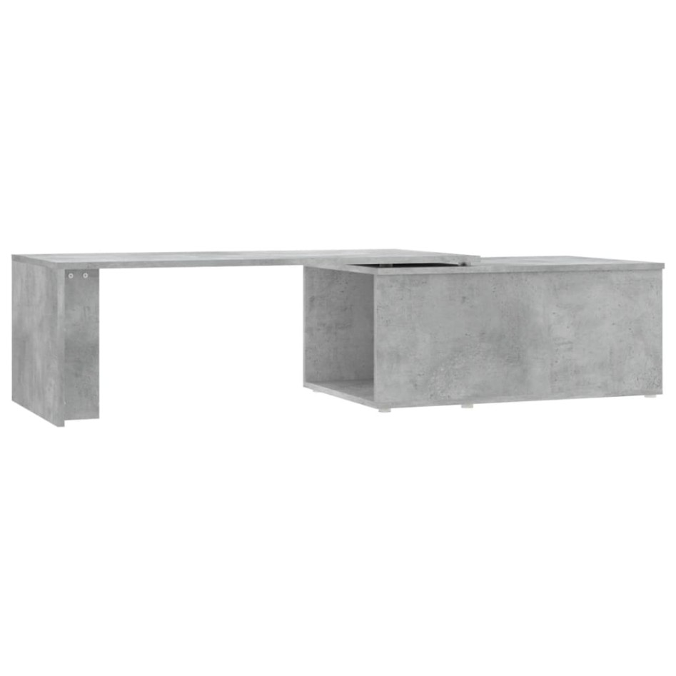 Mesa de centro madera contrachapada gris hormigón 150x50x35