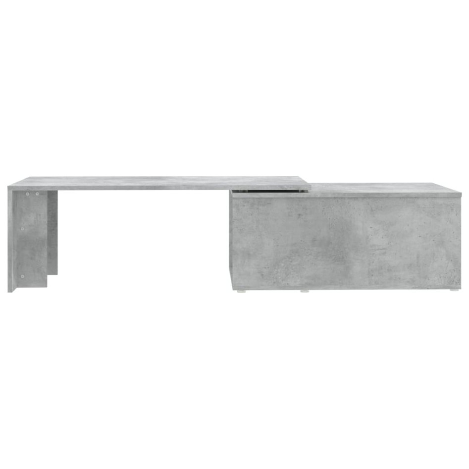 Mesa de centro madera contrachapada gris hormigón 150x50x35