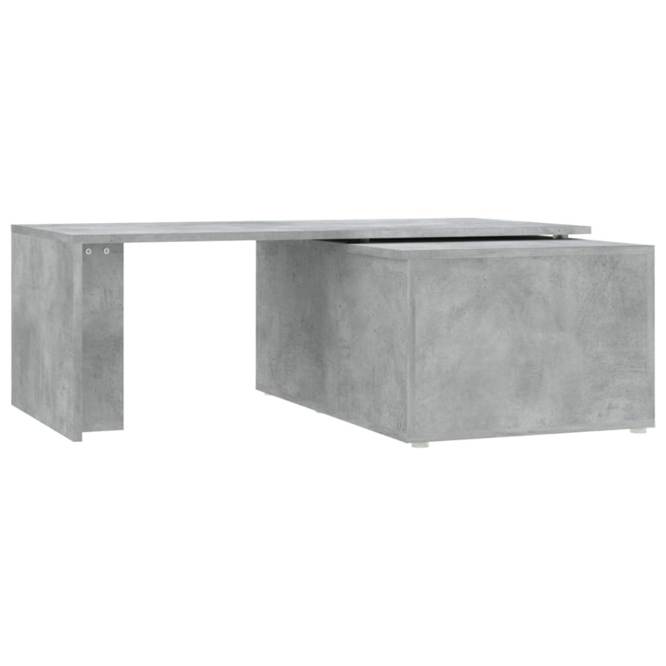 Mesa de centro madera contrachapada gris hormigón 150x50x35