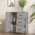 Aparador de madera de ingeniería gris Sonoma 69,5x34x90