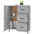 Aparador de madera de ingeniería gris Sonoma 69,5x34x90
