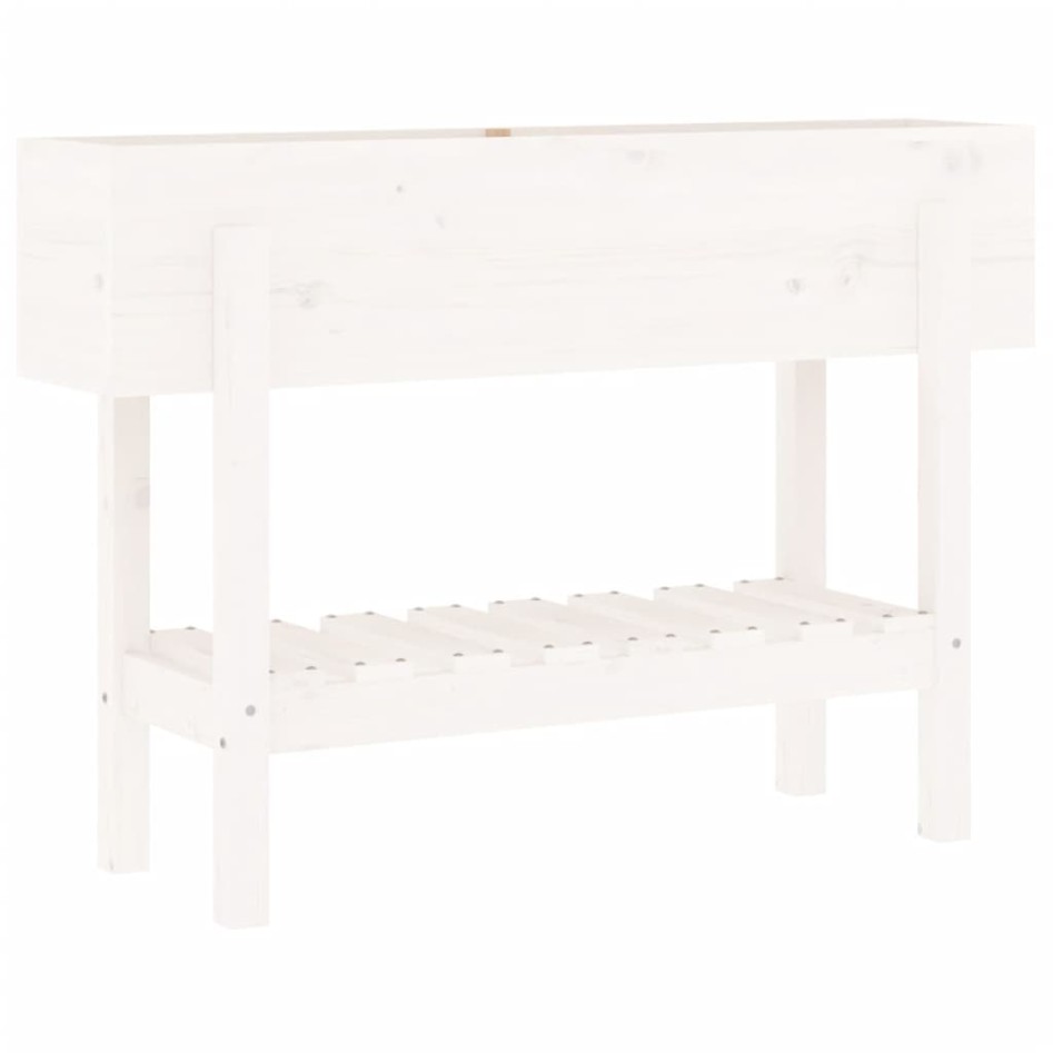 Arriate elevado de jardín madera maciza pino blanco