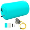 Rollo hinchable de gimnasia con bomba PVC verde 100x60 cm