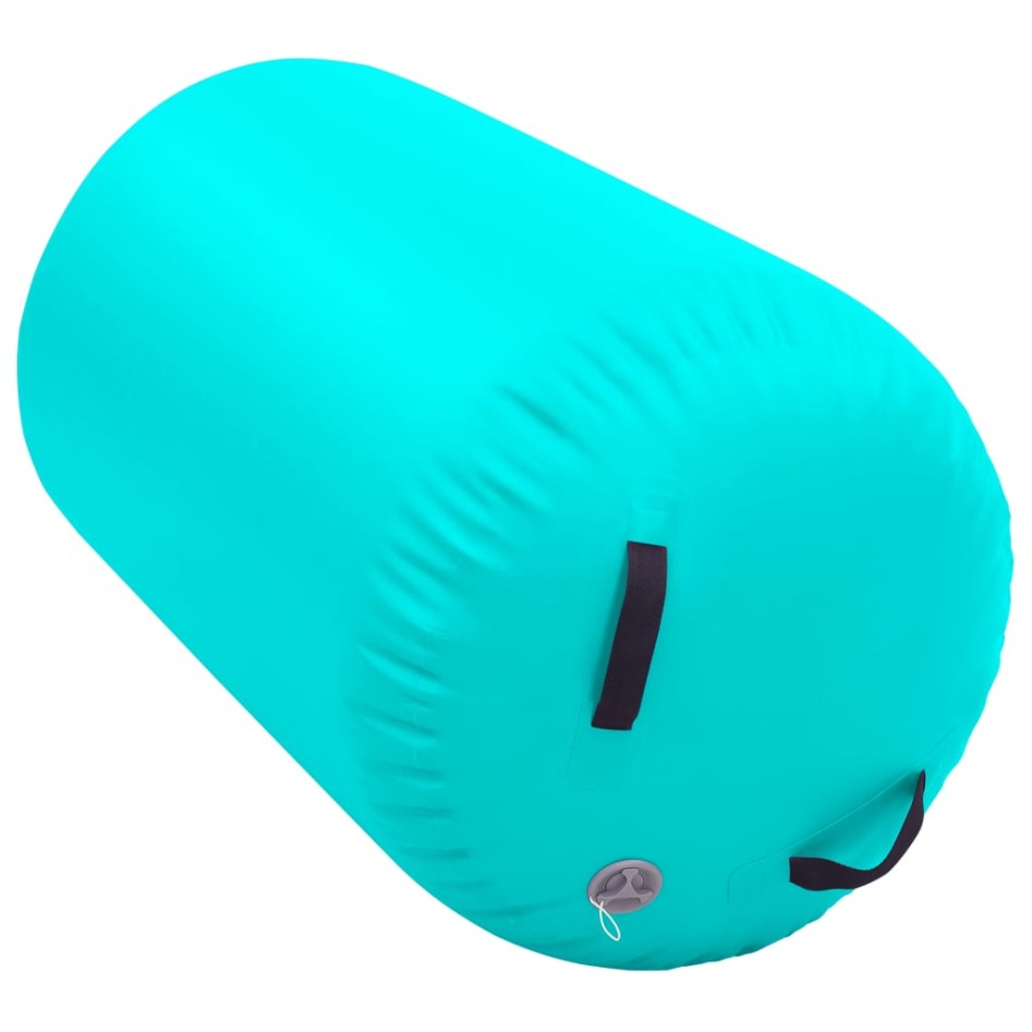 Rollo hinchable de gimnasia con bomba PVC verde 100x60