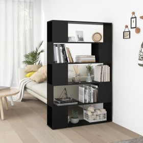 Librería separador madera contrachapada negro 100x24x155
