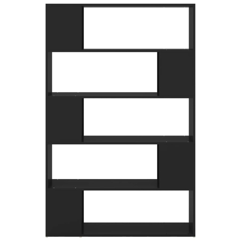 Librería separador madera contrachapada negro 100x24x155